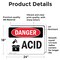 Signmission Acid Danger Sign, Vinyl Decal, 24in W x 18in L, 2PK OS-2PACK-DS-D-1824-L-1017 - alternate 3